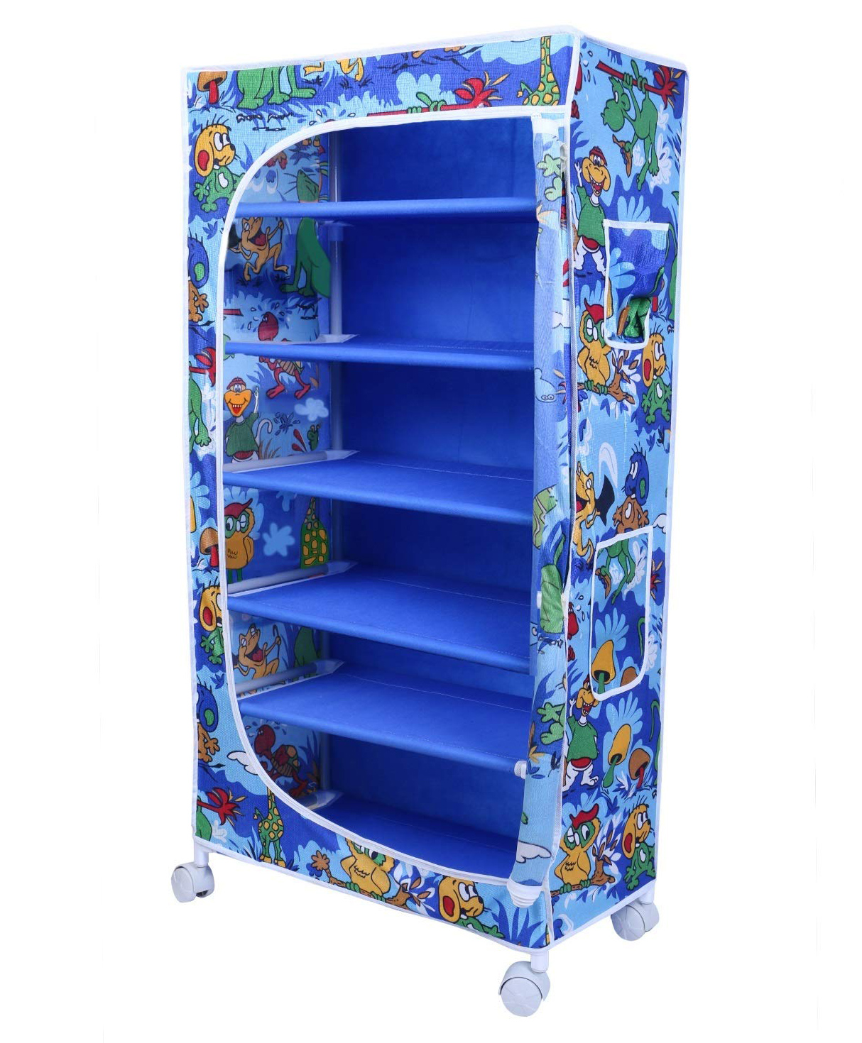 little ones Little One's   6 Shelves Baby Foldable Wardrobe   Jungle Blue-picture-28