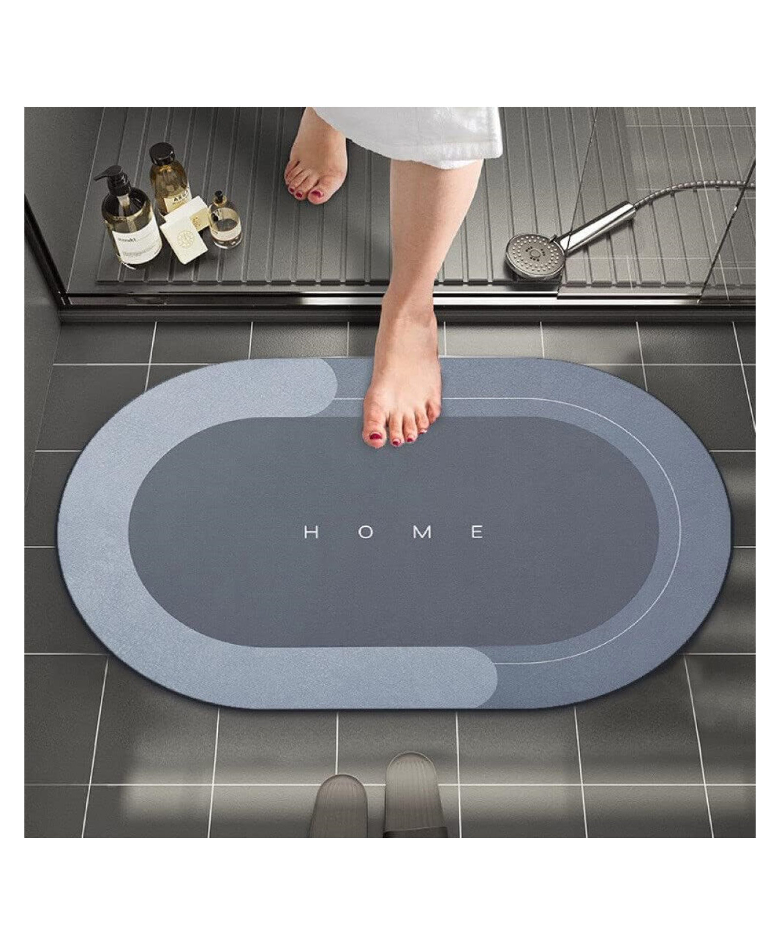 Luvlittle Bathroom shower Door Mat Anti Slip Floor Mat for Home and Kitchen  Anti Skid Water Soaking Bathroom Mat Super Water Absorbent Rubber Foot Mat -Color May Vary-picture-13