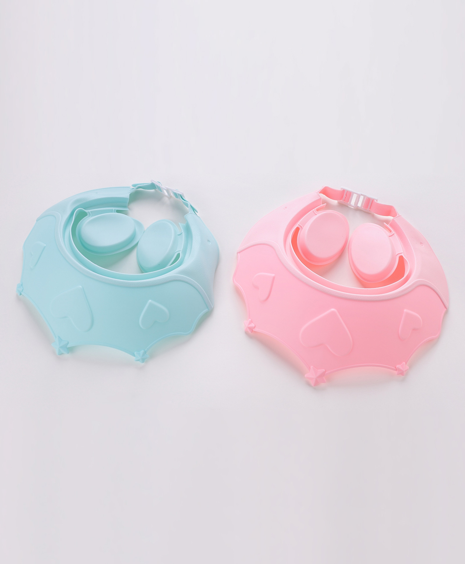 fab n funky Adjustable Shower Caps with Buckle Pack of 2 - Blue and Pink-picture-36