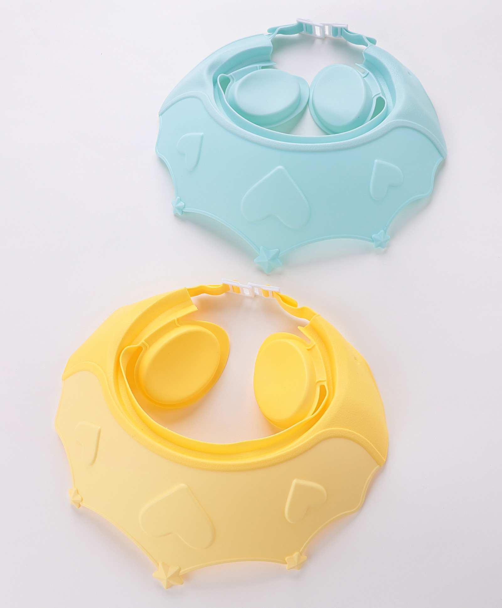 fab n funky Adjustable Shower Caps with Buckle Pack of 2  - Blue and Yellow-picture-14
