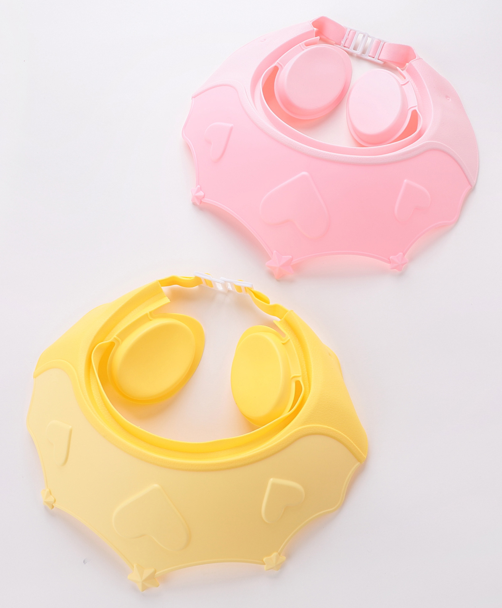 fab n funky Adjustable Shower Caps with Buckle Pack of 2 - Yellow and Pink-picture-23