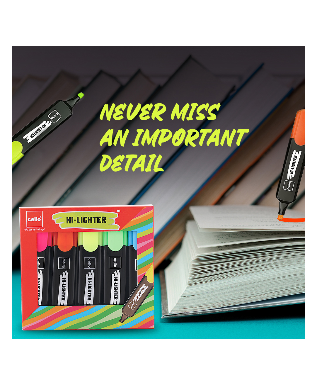 Cello Highlighter Refresh Assorted Pack - Pack of 5-picture-31