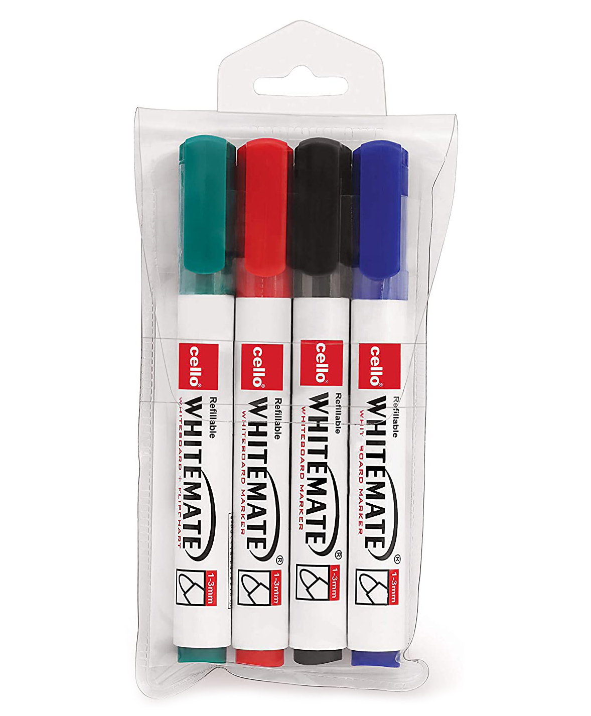 Cello Whitemate Markers Pack of 4 - Multicolour-picture-10