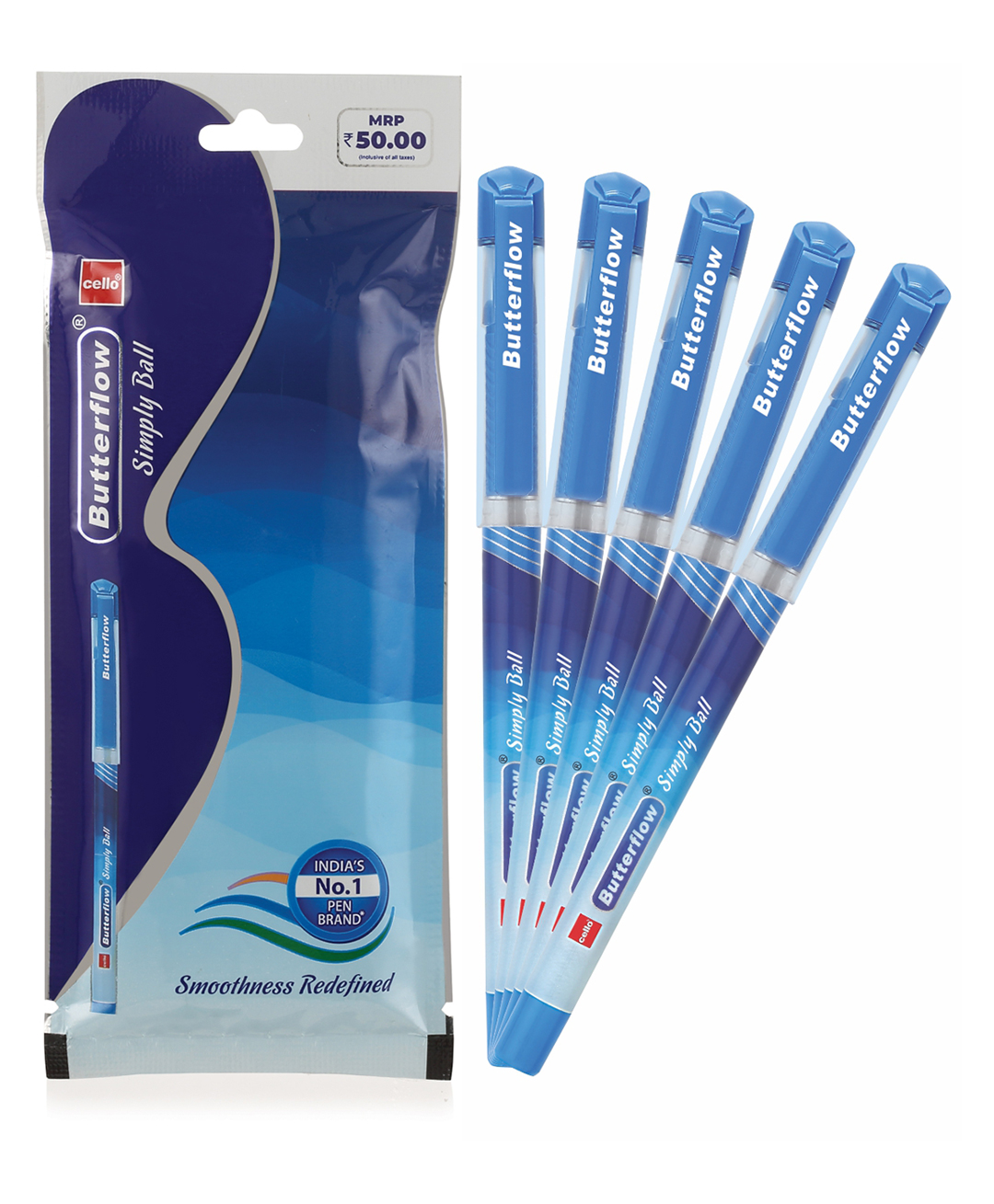 Cello Butterflow Simply Ball Pen - Blue Ink-picture-26
