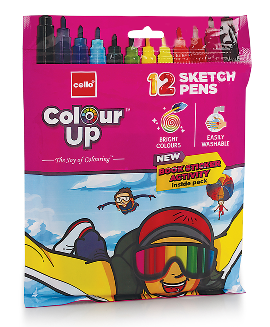 Cello ColourUp Sketch Pens 12 Shades - Multicolour-picture-43