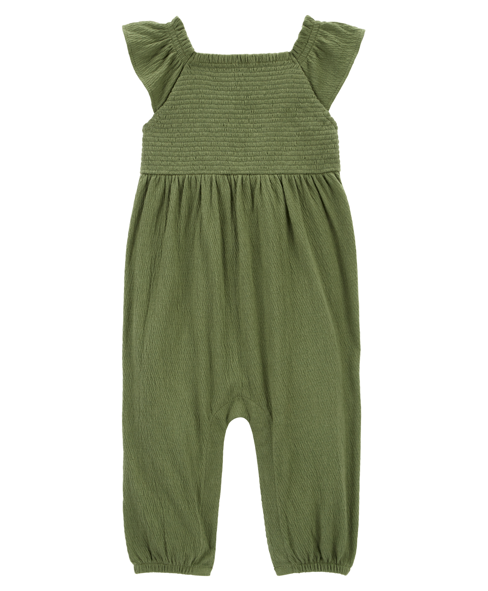 Carter's Sleeveless Solid Colour Jumpsuit - Olive Green-picture-28