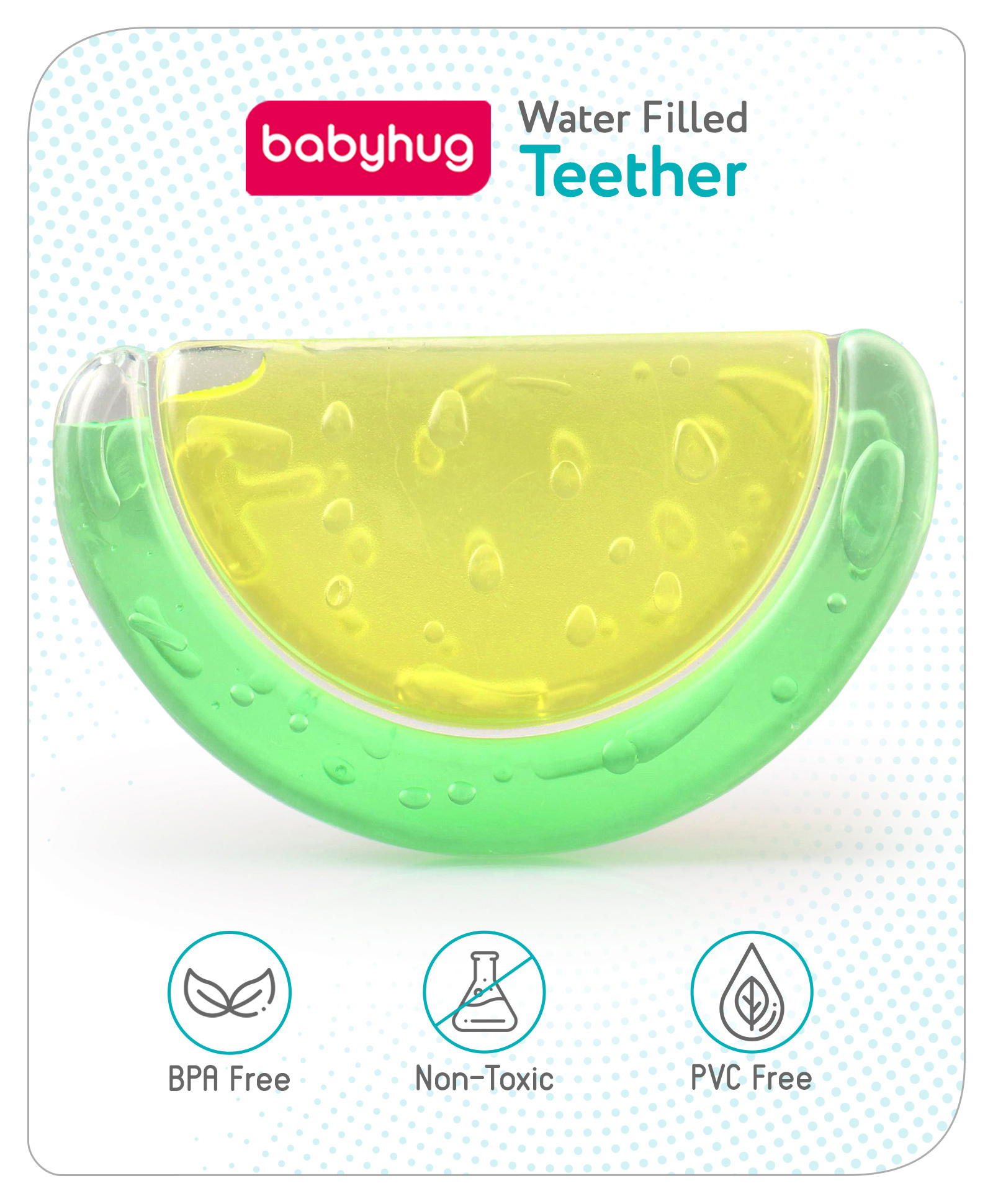 Babyhug Watermelon Shaped Water Filled Teether- Yellow and Blue-picture-37