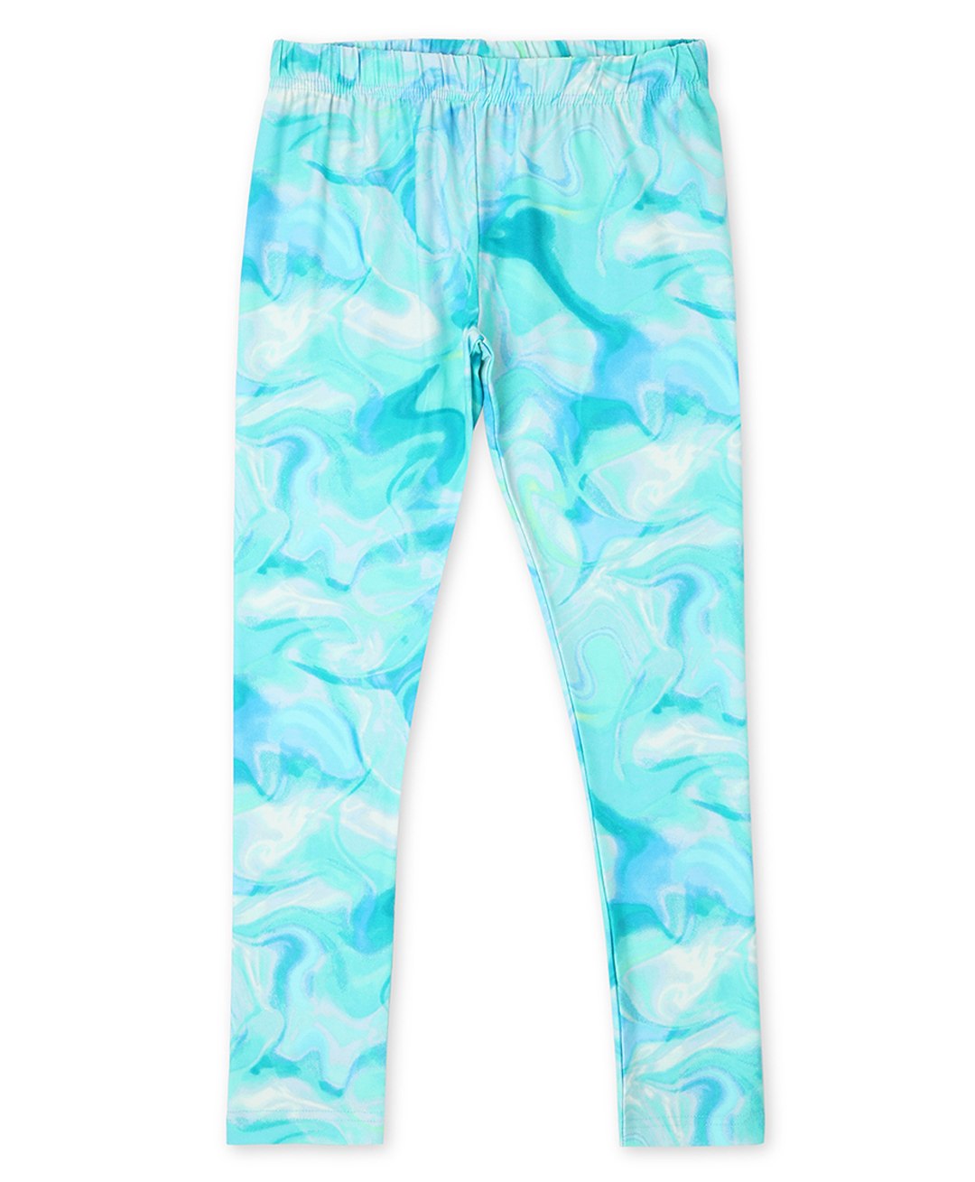 Earth Conscious Cotton Viscose Tie Dye Styled Leggings - Mint Green-picture-22