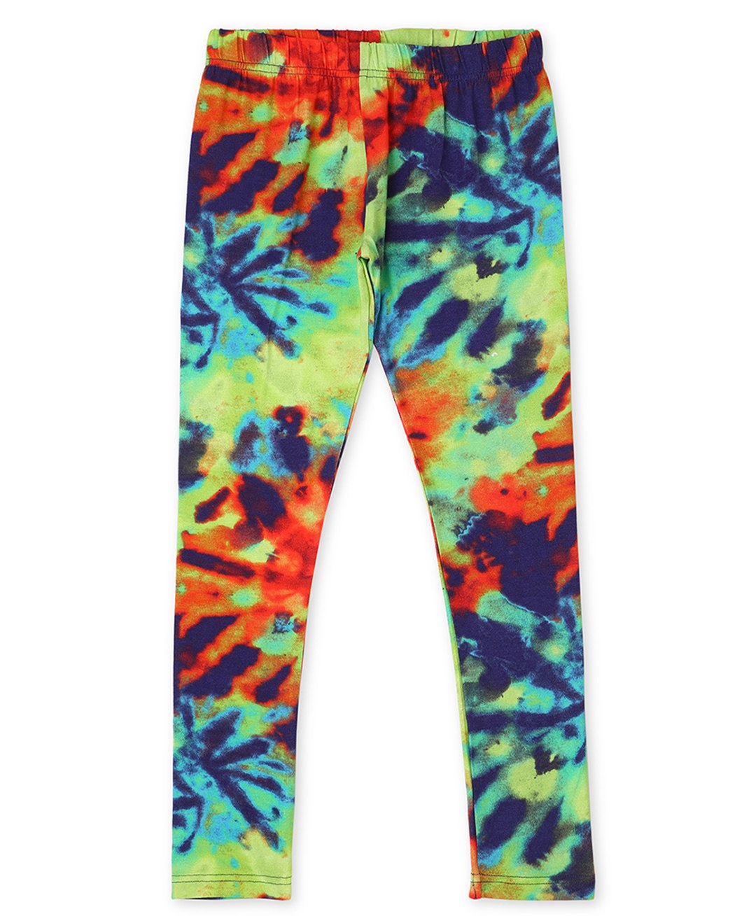 Earth Conscious  Cotton Viscose Tie Dye Leggings  - Green & Red-picture-13
