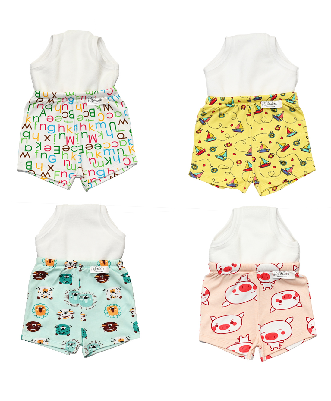 Snugkins Potty Training Shorts for Toddlers Boys and Girls 100% Cotton. Size 2 Fits 2  3 years - Pack of 4-picture-2