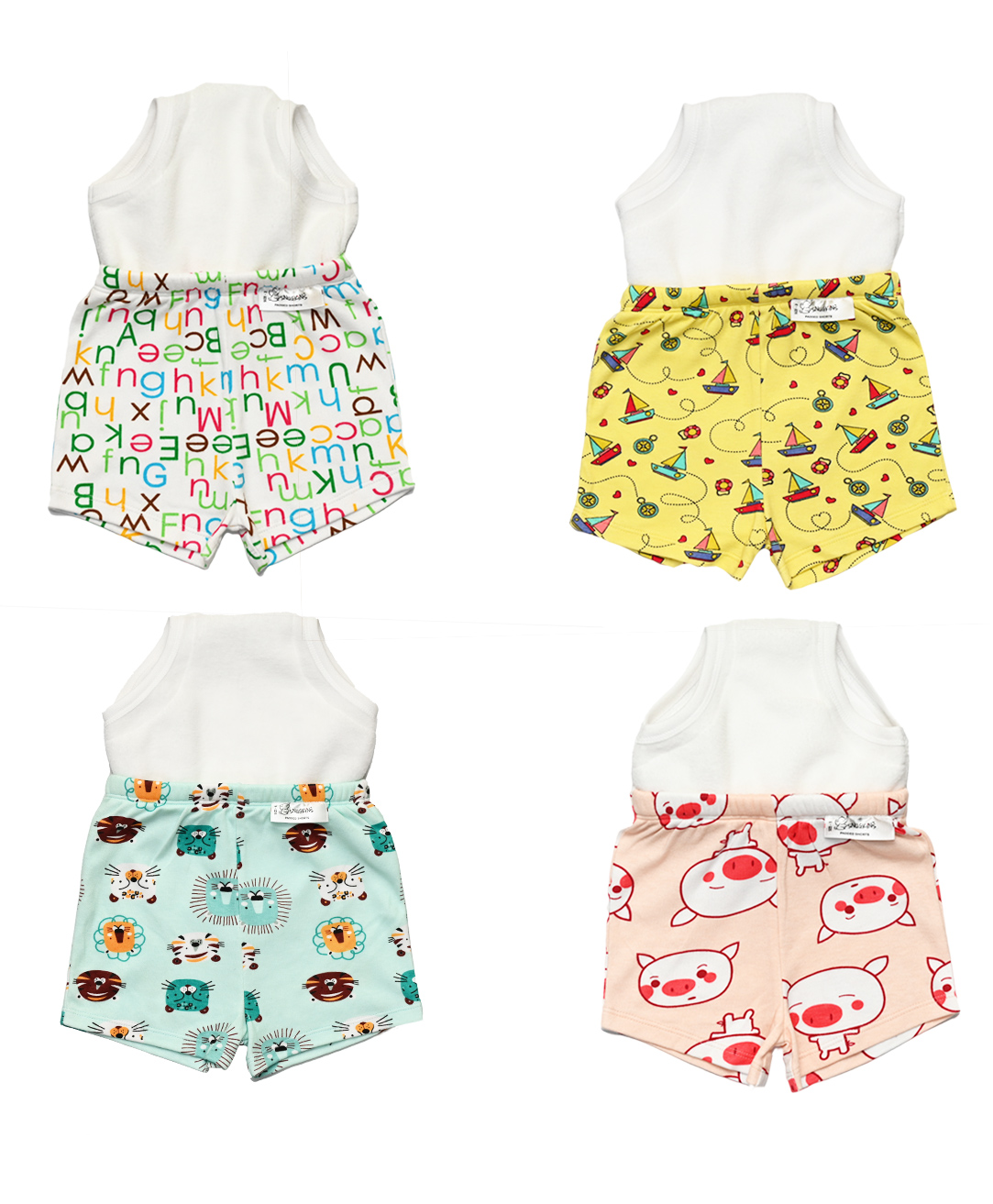 Snugkins Potty Training Shorts for Toddlers Boys and Girls 100% Cotton. Size 3 Fits 3  4 years - Pack of 4-image-30