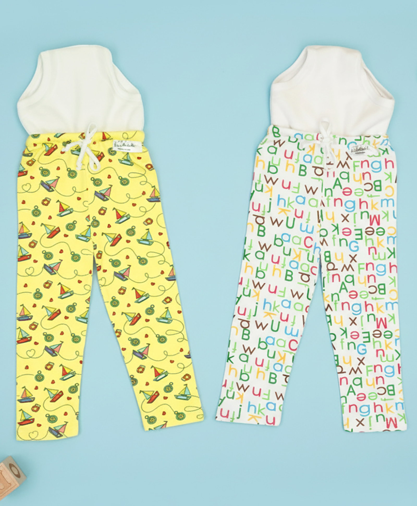 Snugkins Diaper Pants Potty Training Pajamas for Toddlers Boys and Girls. 100% Cotton. Size 1 Fits 1  2 years - Pack of 2-picture-11