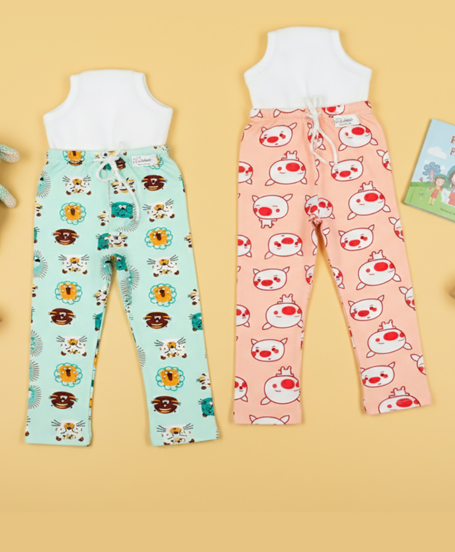 Snugkins Diaper Pants Potty Training Pajamas for Toddlers, Boys and Girls. 100% Cotton. Size 2 Fits 2  3 years - Pack of 2-picture-6