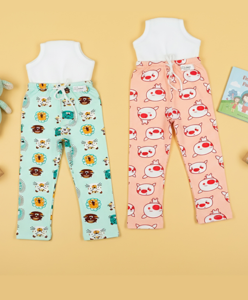 Snugkins Diaper Pants Potty Training Pajamas for Toddlers Boys and Girls. 100% Cotton. Size 4 Fits 4  5 years - Pack of 2-picture-26