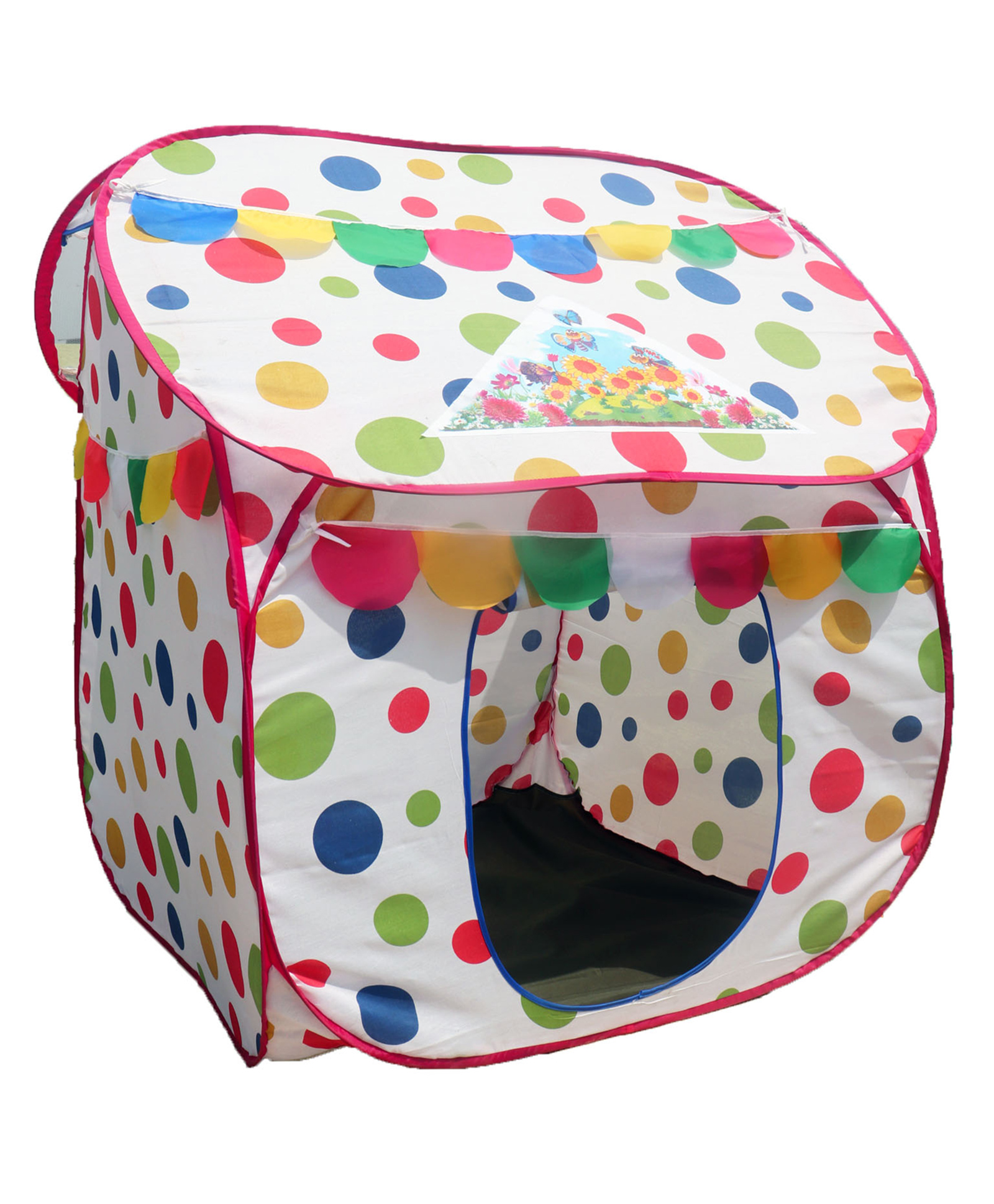 Homecute Foldable Small Hut Type Kids Play Tent House - Multicolour-image-24