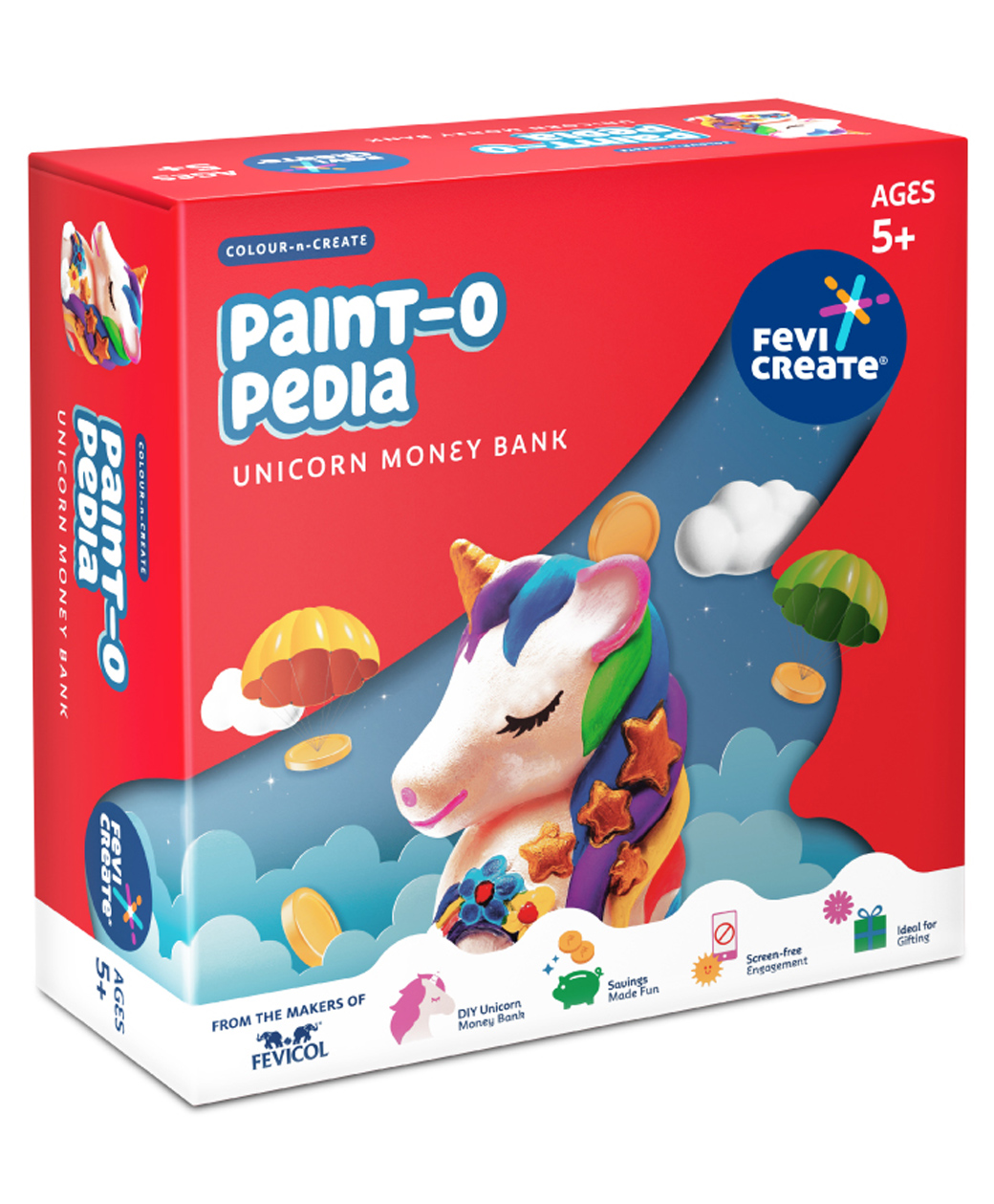 Fevicreate Paint Your Own Unicorn Money Bank Kit - Multicolor-picture-21