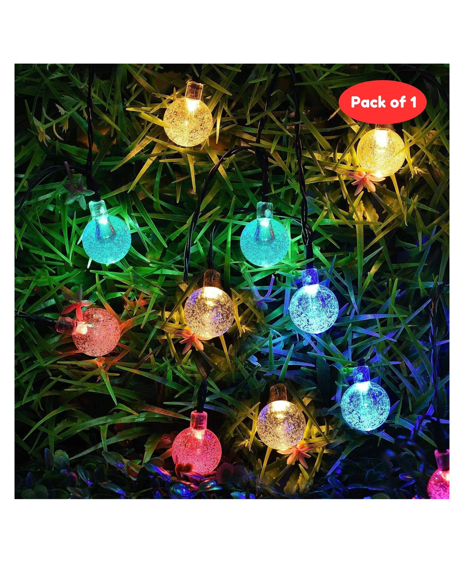 Bubble Trouble 14 Led Crystal Ball Decorative String Lights for Diwali Christmas Decoration Fairy Lights (4 Meters, Multicolor)-image-2
