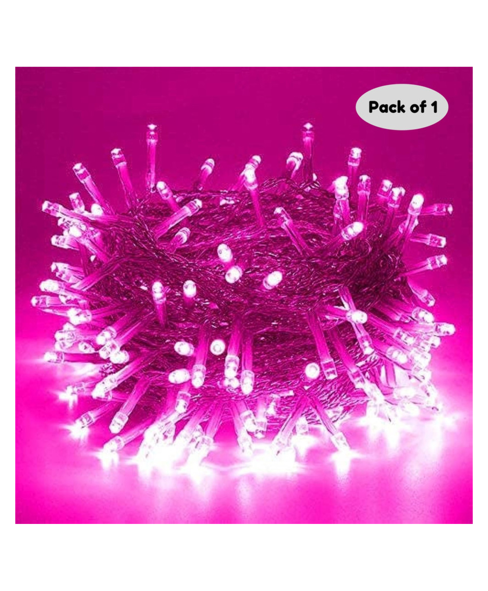 Bubble Trouble Pink Led Serial Lights for Decoration - String Lights for Home Decoration (10 Meter Pack of 1)-image-2