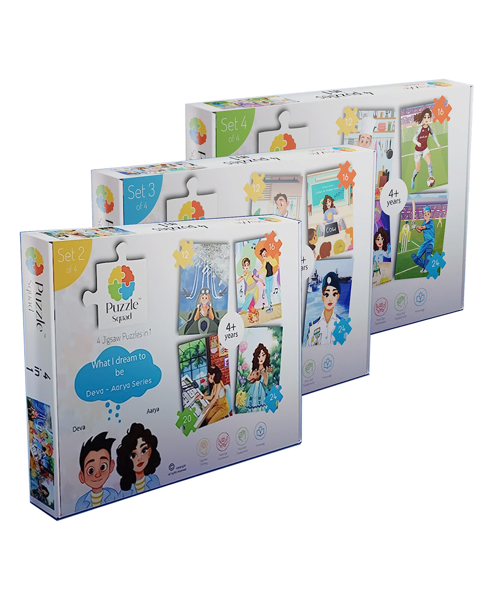 Puzzle Squad 4 in 1 Jigsaw Puzzle with 216 Pieces - Multicolor-picture-25
