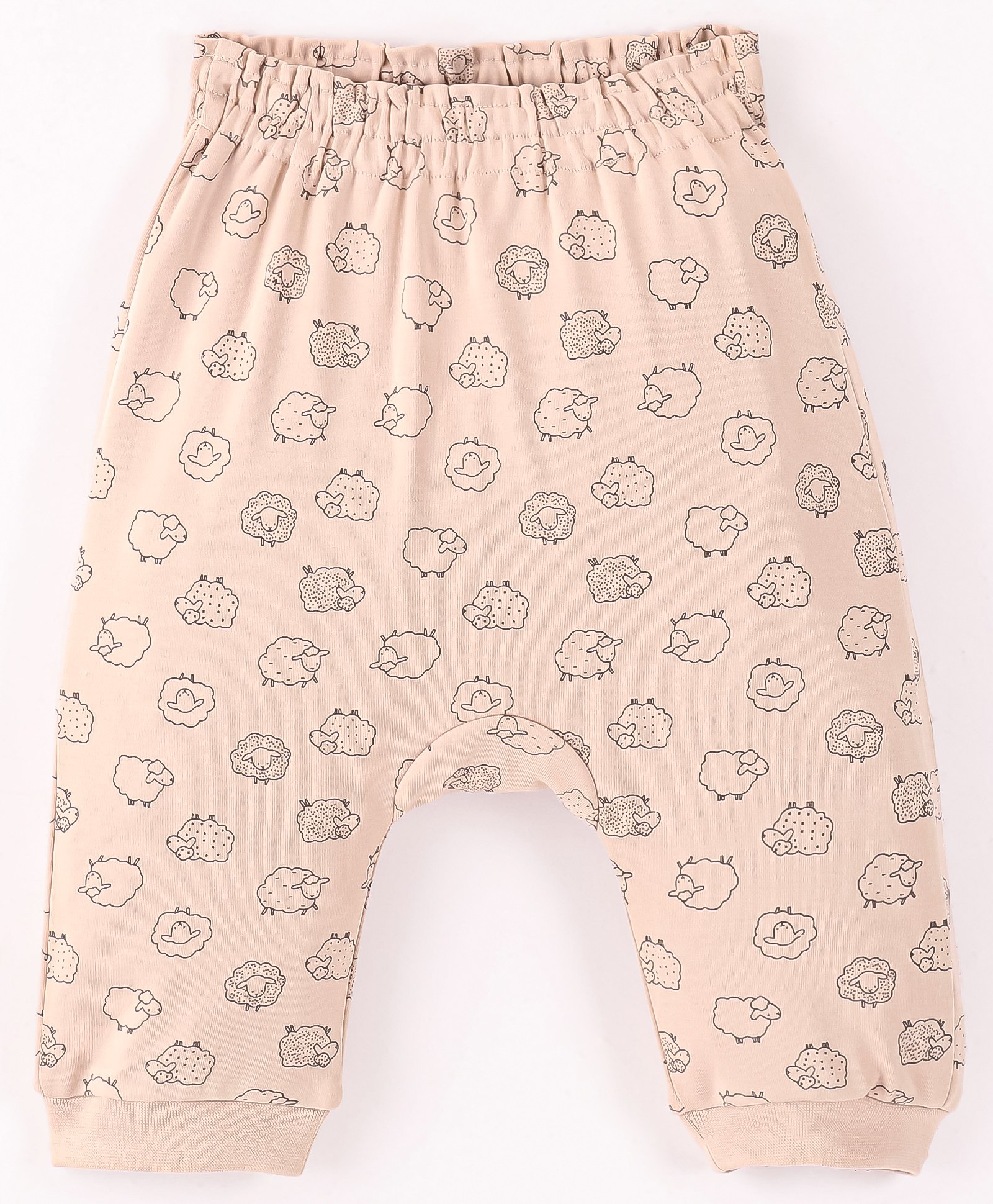 First Smile Interlock Full Length Diaper Leggings Sheep Print- Pink-picture-27