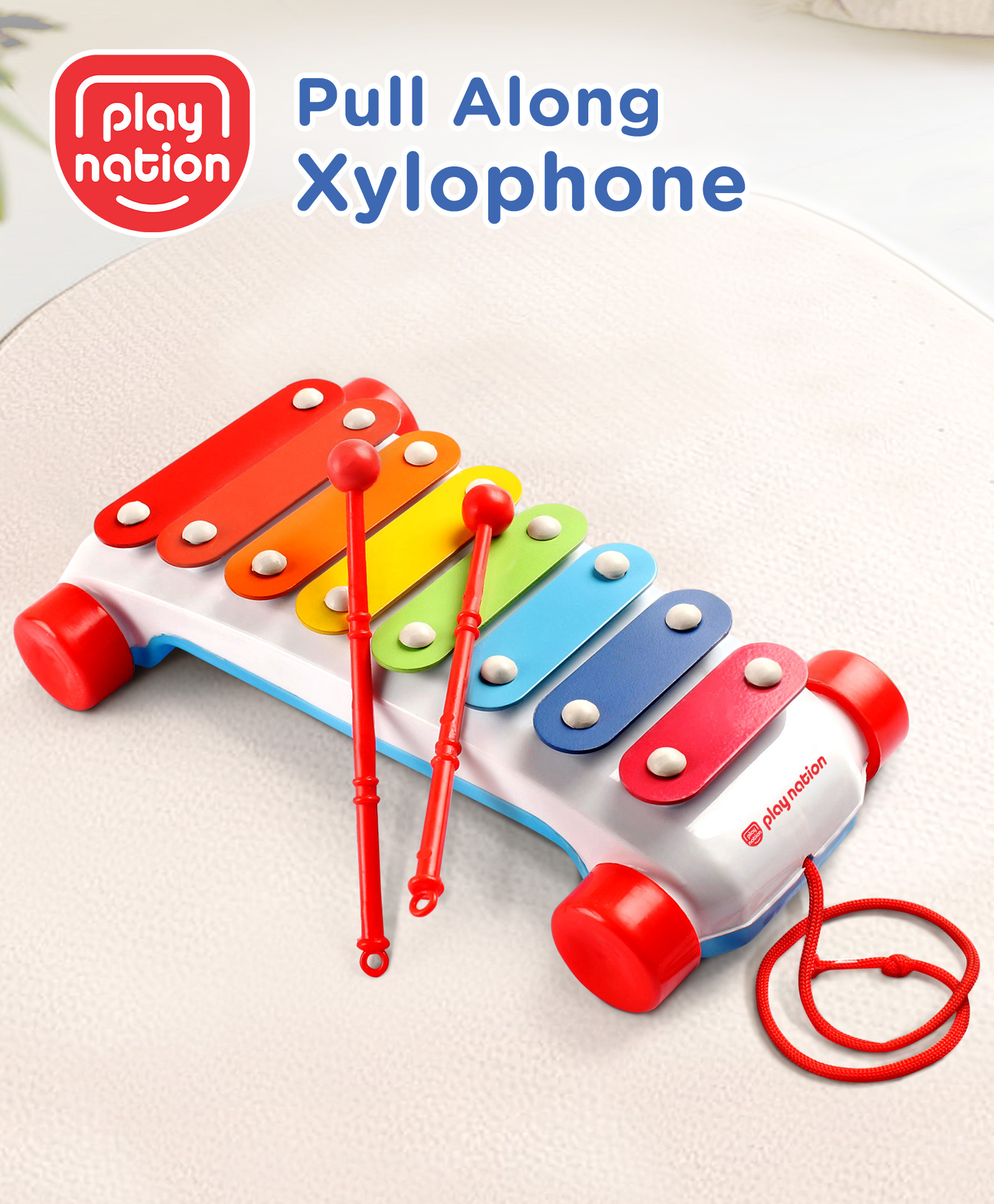 Play Nation Pull Along Xylophone - Multicolour-picture-40