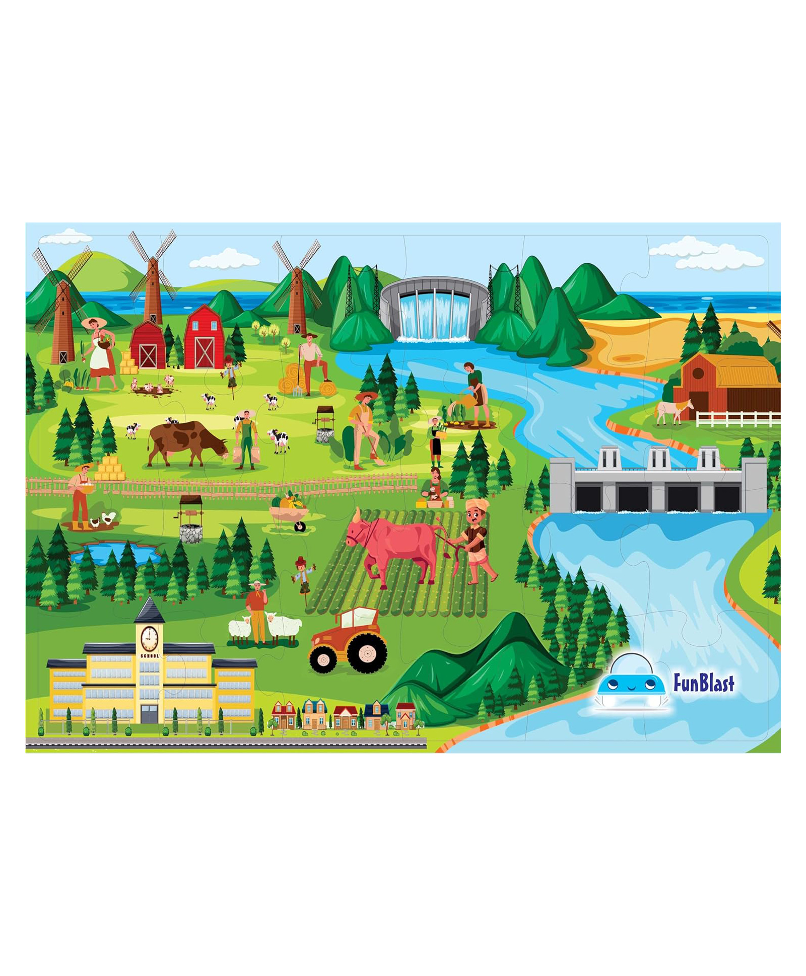 FunBlast Farming Life Theme Jigsaw Puzzle - 24 Pieces-picture-16