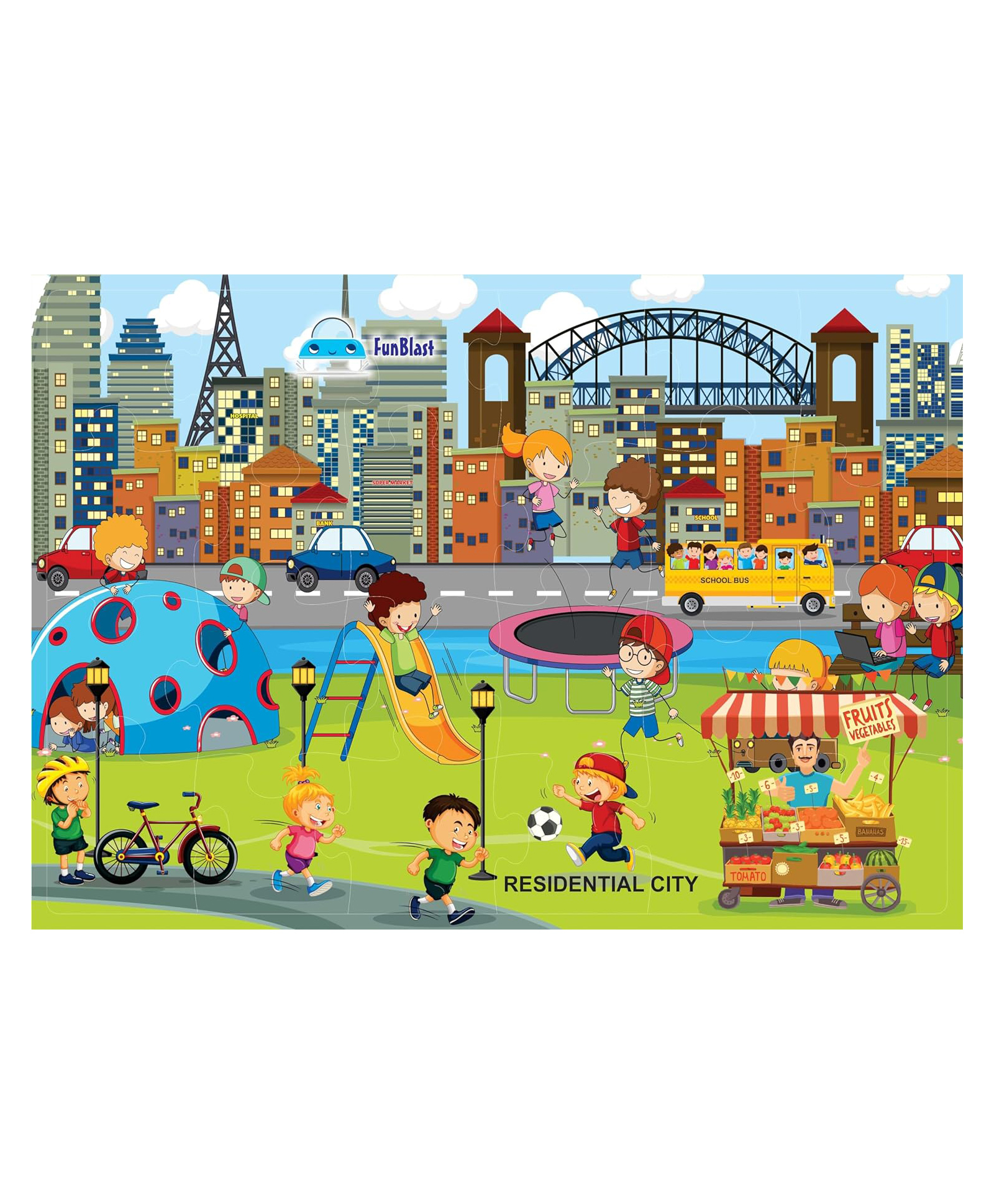 FunBlast Residential Building Jigsaw Puzzle - 24 Pieces-image-38