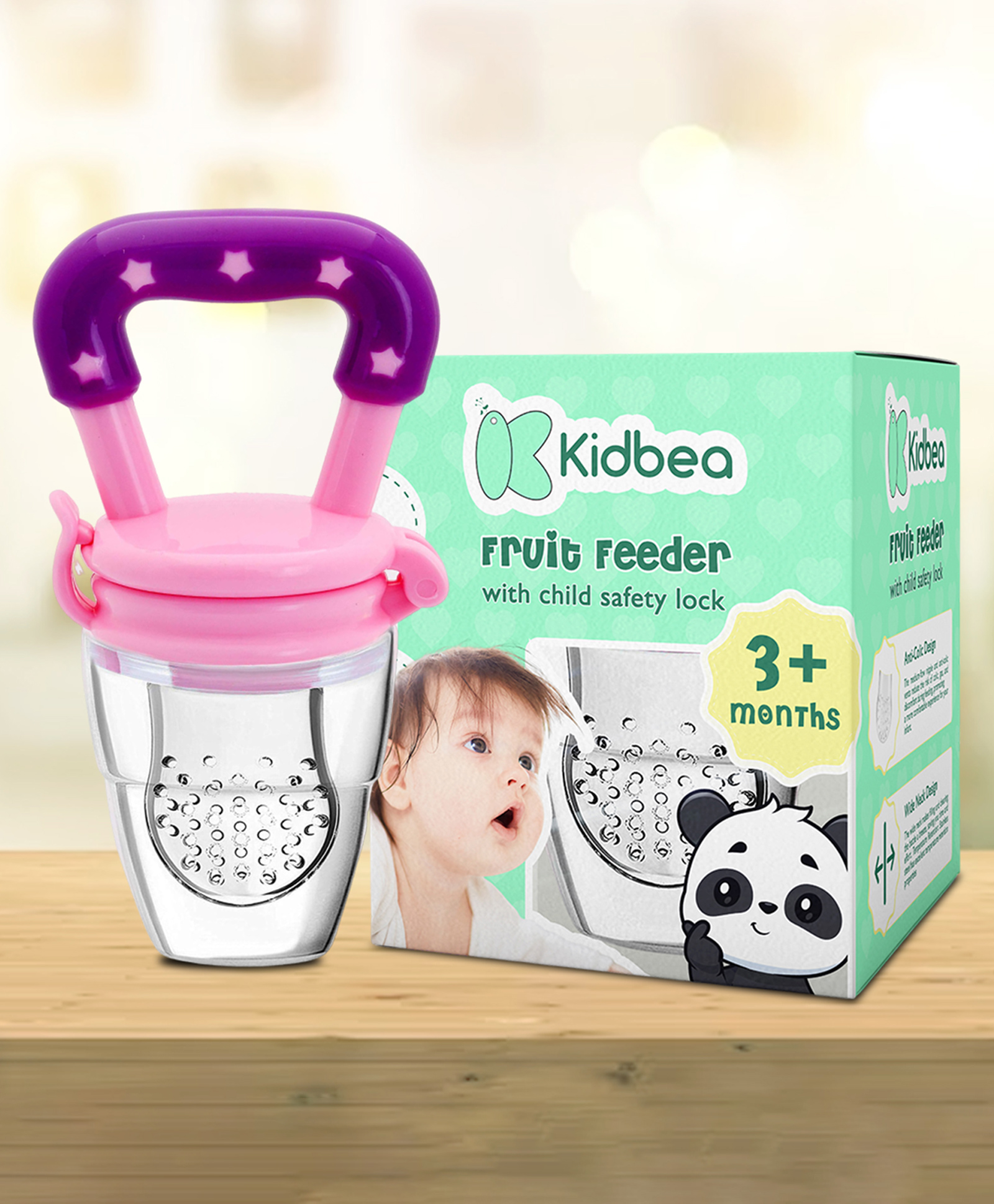 kidbea KidbeaSilicone Food & Fruit Nibbler - Pink-picture-11