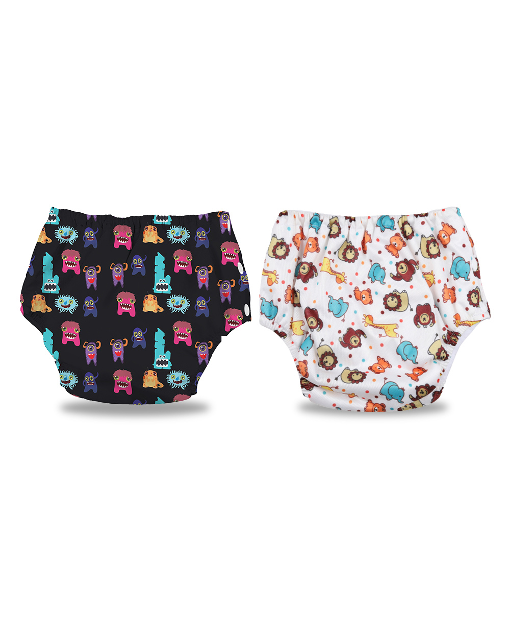 Chinmay Kids Baby Swim Diaper Waterproof Reusable Leakproof Adjustable Infant Pool Pant Boys And Girls Swim Diaper- Black White-picture-11