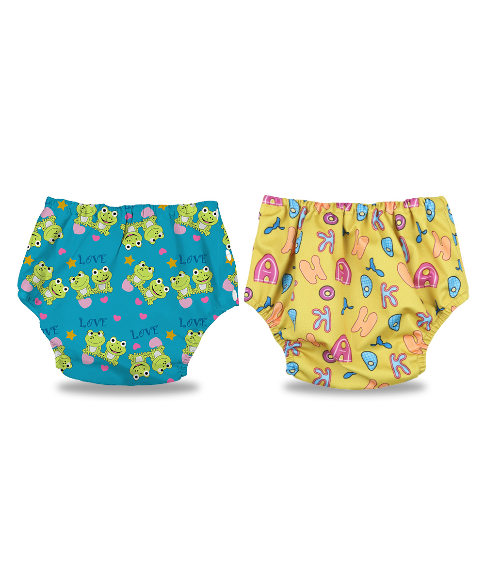 Chinmay Kids Baby Swim Diaper Waterproof Reusable Leakproof Adjustable Infant Pool Pant Boys And Girls Swim Diaper- Green Yellow