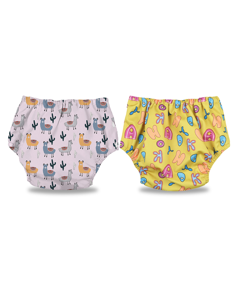 Chinmay Kids Baby Swim Diaper Waterproof Reusable Leakproof Adjustable Infant Pool Pant Boys And Girls Swim Diaper- Yellow White-image-35