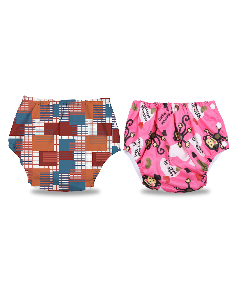 Chinmay Kids Baby Swim Diaper Waterproof Reusable Leakproof Adjustable Infant Pool Pant Boys And Girls Swim Diaper- Brown Pink-image-11