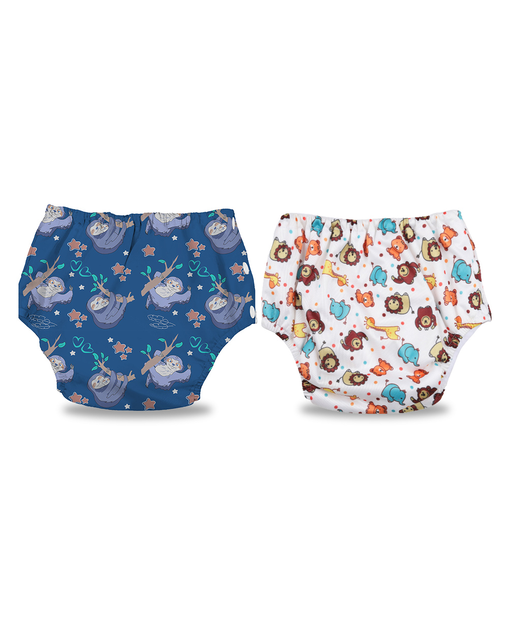 Chinmay Kids Baby Swim Diaper Waterproof Reusable Leakproof Adjustable Infant Pool Pant Boys And Girls Swim Diaper- Blue White-picture-10