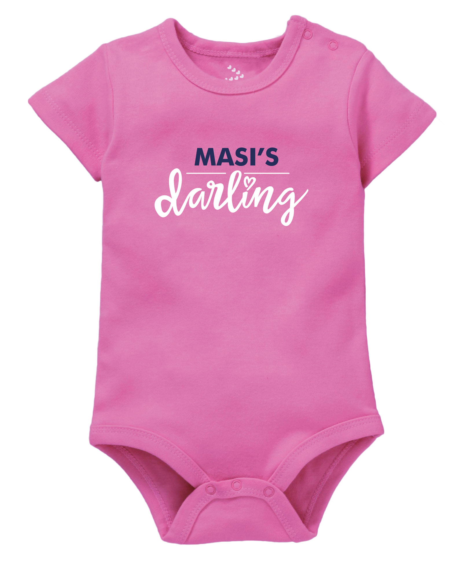 Zeezeezoo Half Sleeves Maasis Darling Text  Printed Onesie - Pink-picture-46