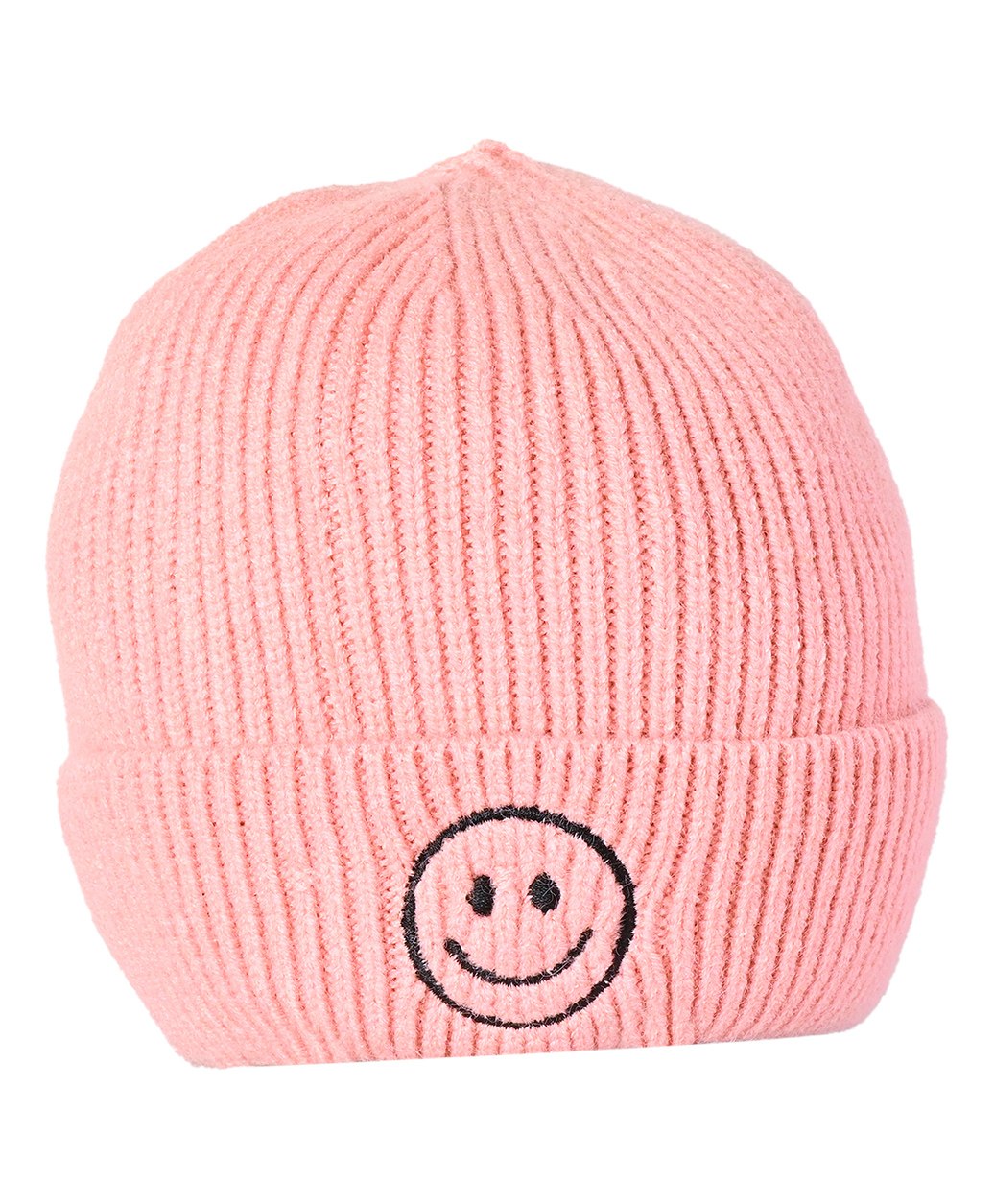 Kid-O-World Smiley Face Detailed Textured Cap - Light Pink-picture-13