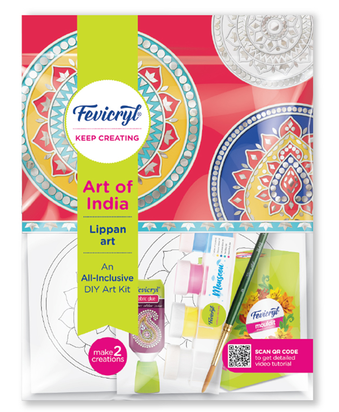 Fevicryl Lippan Art Kit 25 Peices - Multicolour-image-6