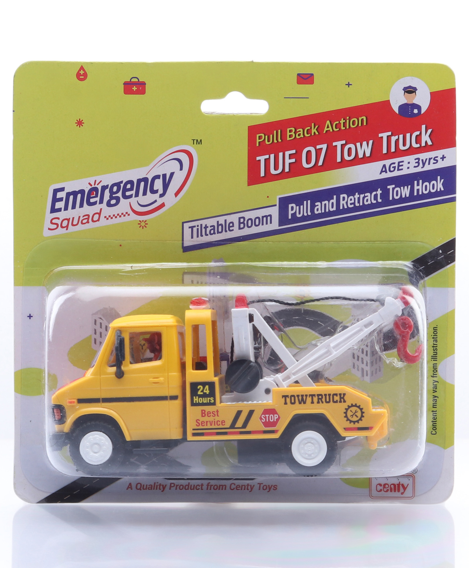 Centy Pull Back Tuf O7 Tow Truck - Yellow-picture-27