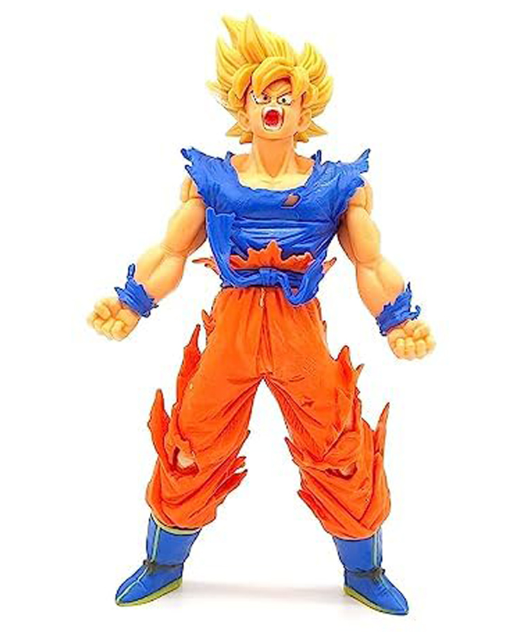 QUIRKMALL Dragonball Anime Super Saiyan 1 Angry Large Action Figure Limited Edition Figure Toy Statue Merchandise for Anime Lovers - 18 cm Height-picture-12