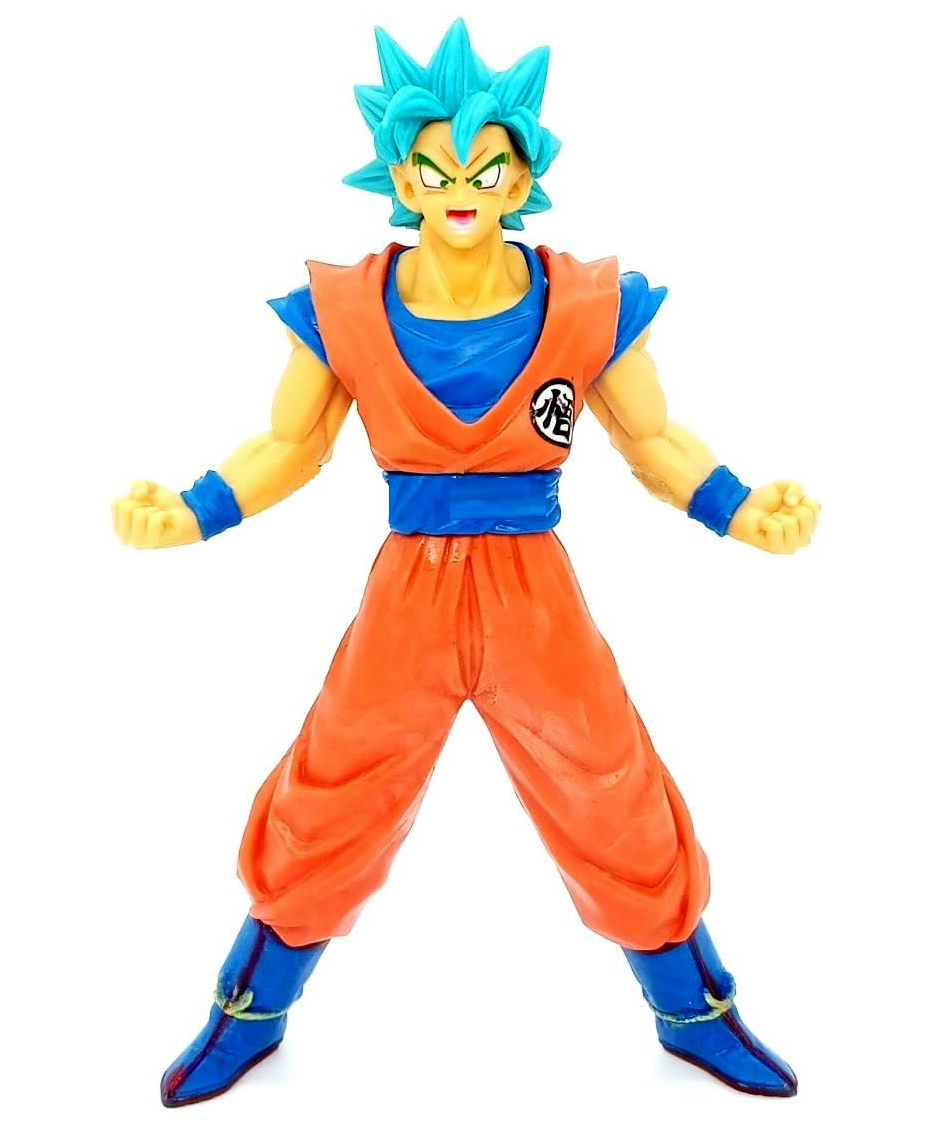 QUIRKMALL Dragonball Anime Super Saiyan Goku Blue Large Action Figure Limited Edition Figure Toy Statue Merchandise for Anime Lovers - 18 cm Height-picture-15