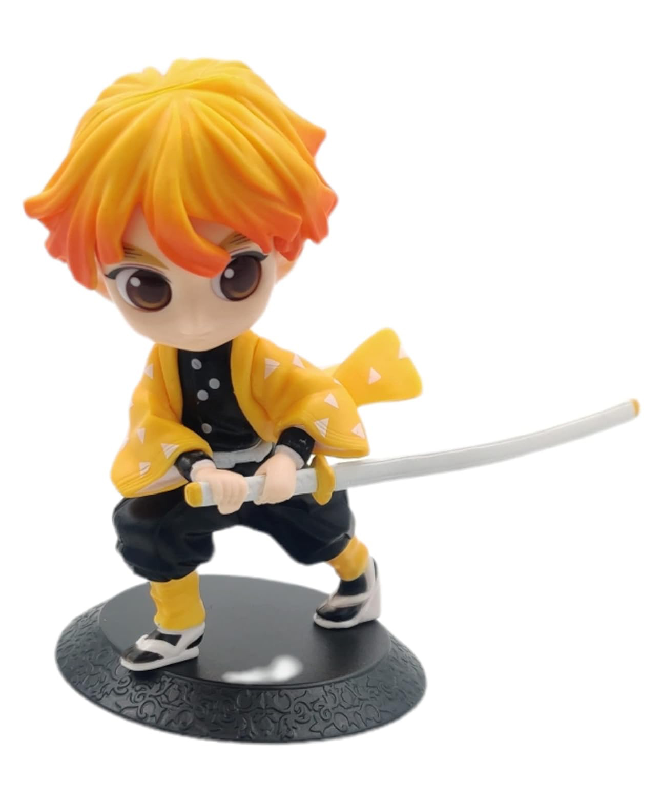 QUIRKMALL Zenitsu Demon Slayer Action Figure Cute Limited Edition for Car Dashboard Decoration Cake Office Desk & Study Table-picture-7