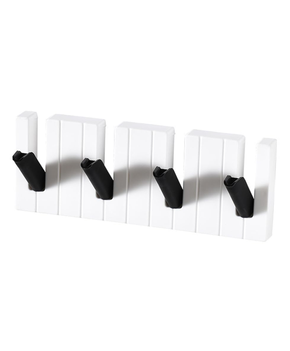 MOMISY Piano Look Self Adhesive Sticky Key Holder Decorative Key Organizer Wall Hook for Home Storage Hook Storage Organizer - Black-picture-10