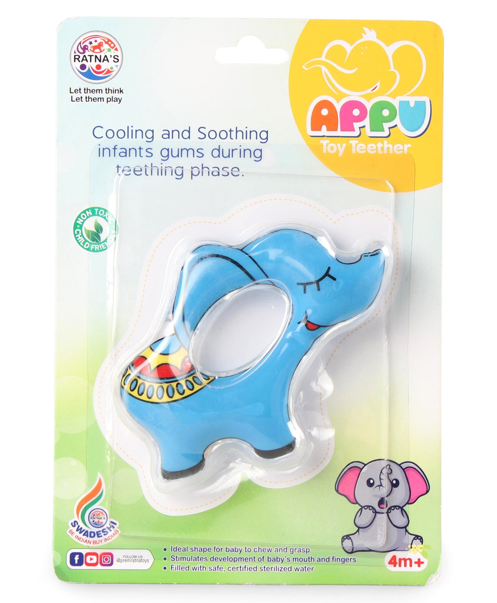 Ratnas Appu Water Teether (Color May Vary)-picture-42