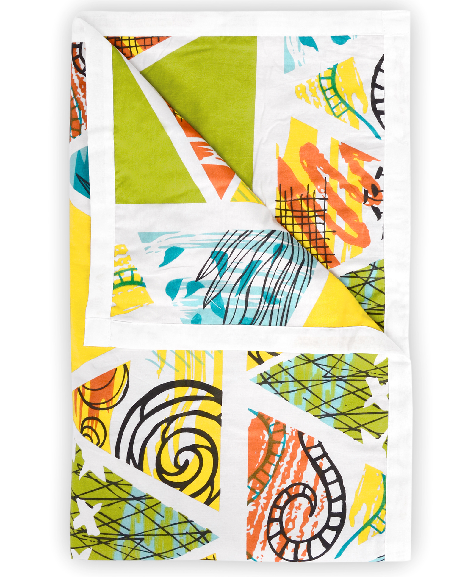 Divine Casa 120 GSM Microfiber Single Bed All Season Reversible AC Dohar Geometric Print - Multicolor-picture-31