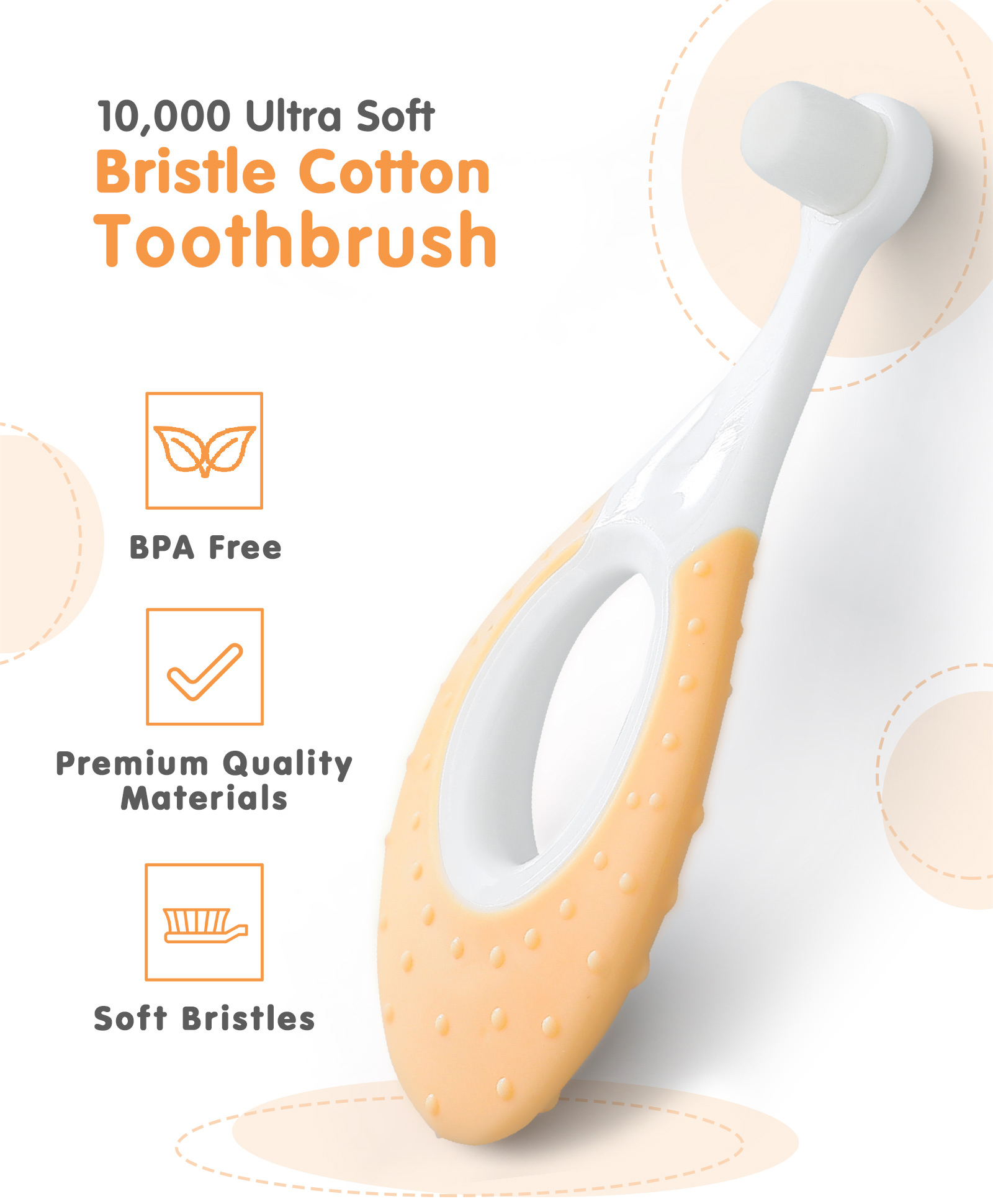 Ultra Soft Bristle Cotton Toothbrush - Pink-image-10