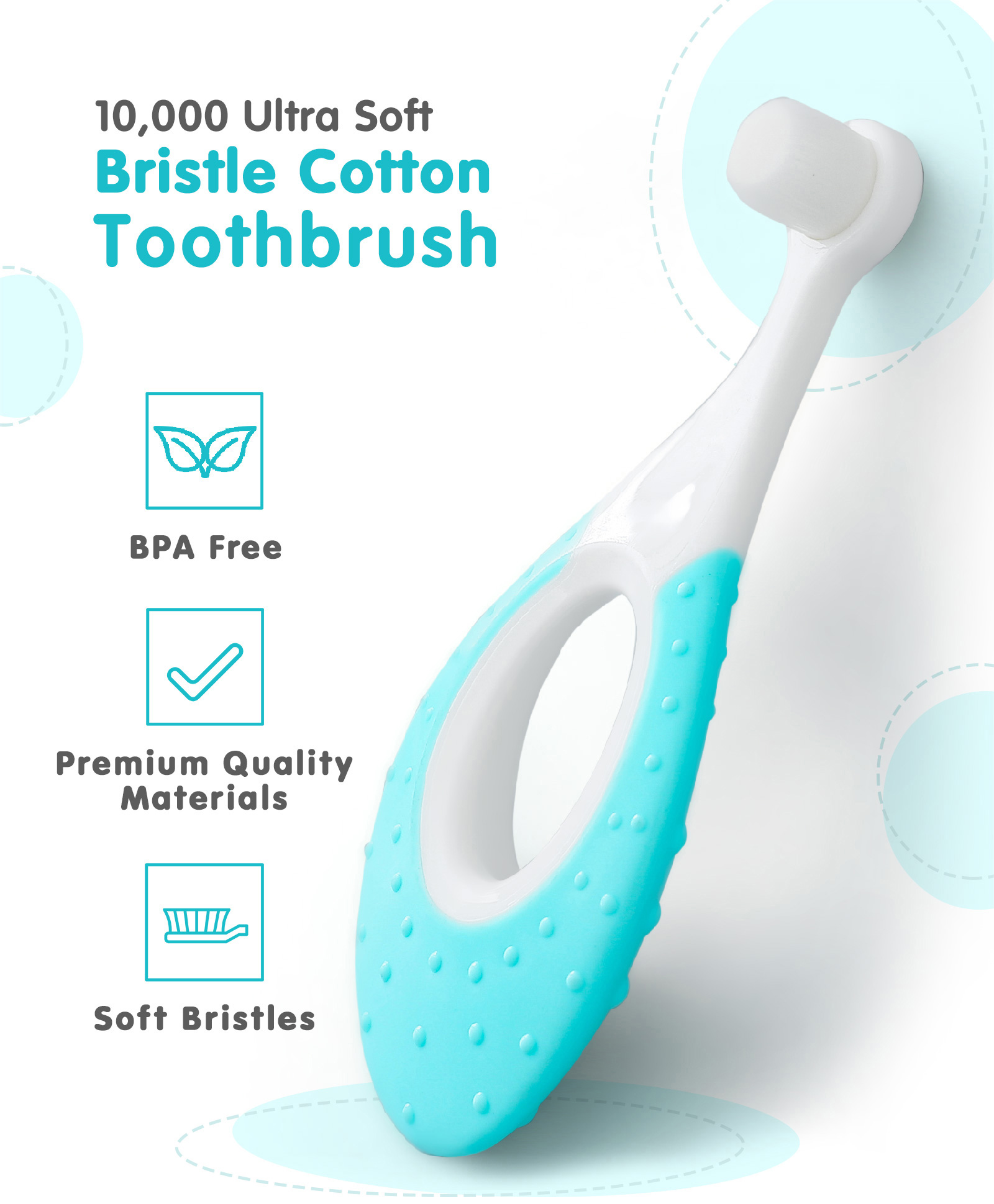 fab n funky Ultra Soft Bristle Cotton Toothbrush - Green-picture-38