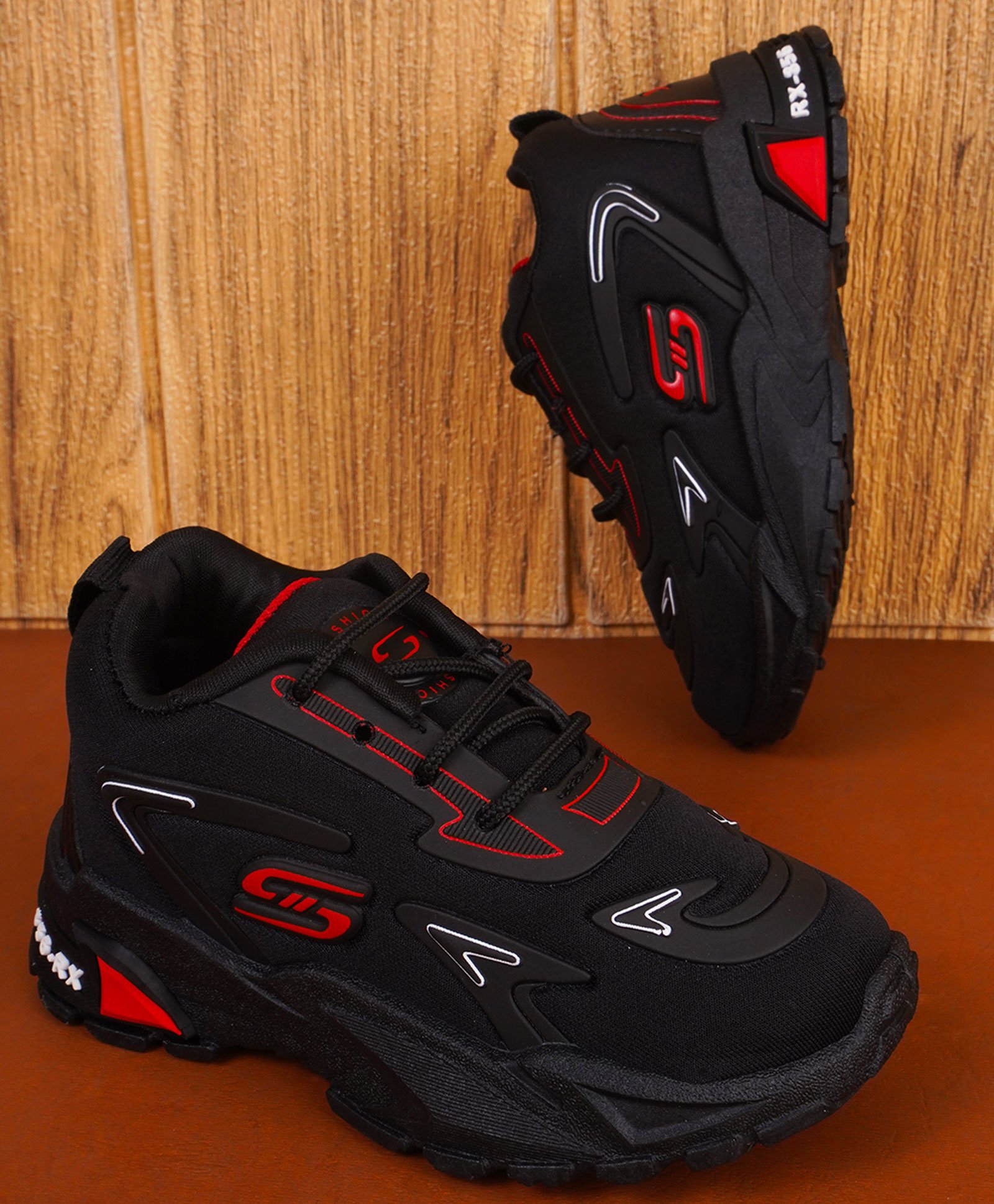 KATS Patch Detailed Lace Up Sports Shoes - Black-picture-17