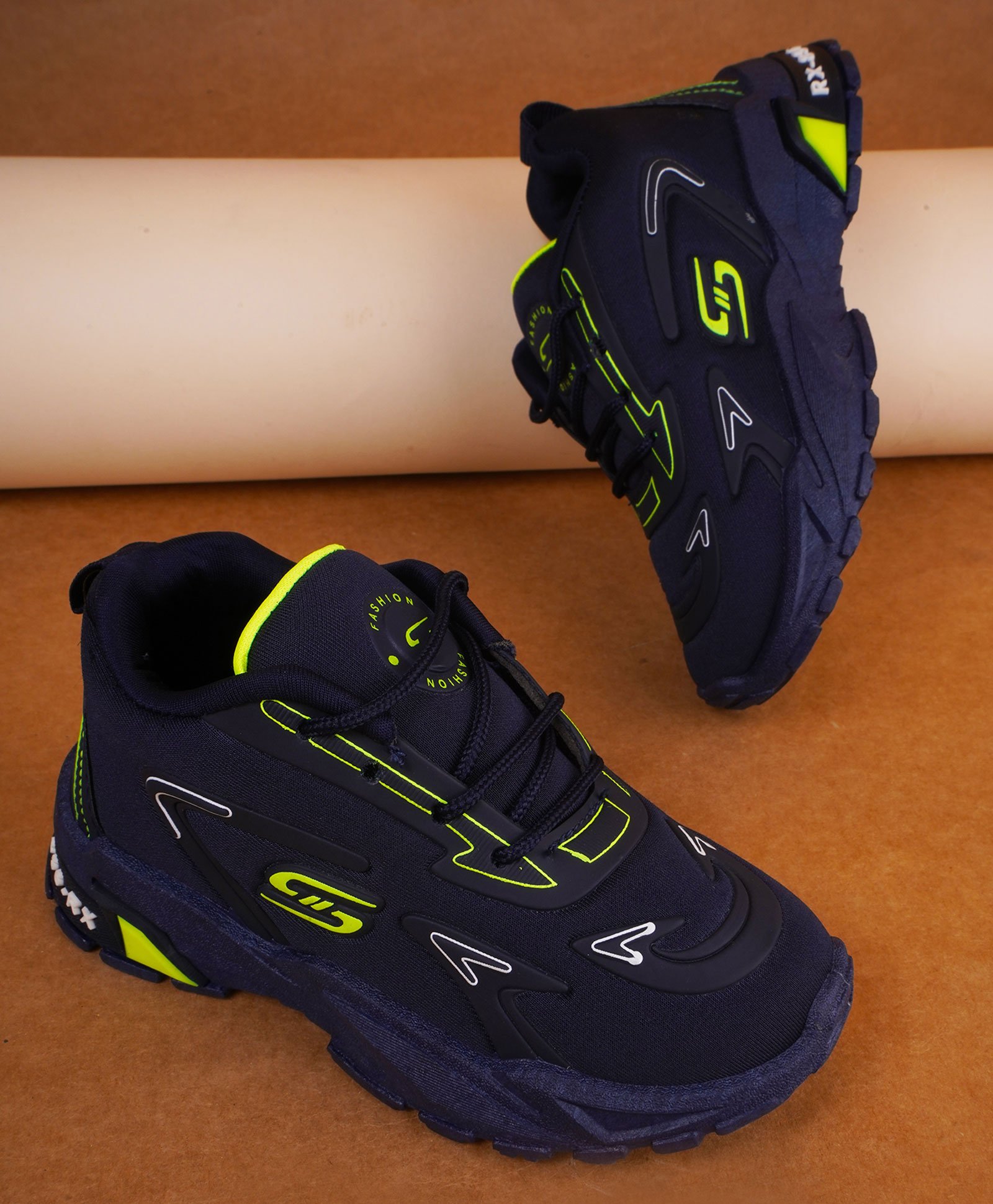 KATS Patch Detailed Lace Up Sports Shoes - Blue