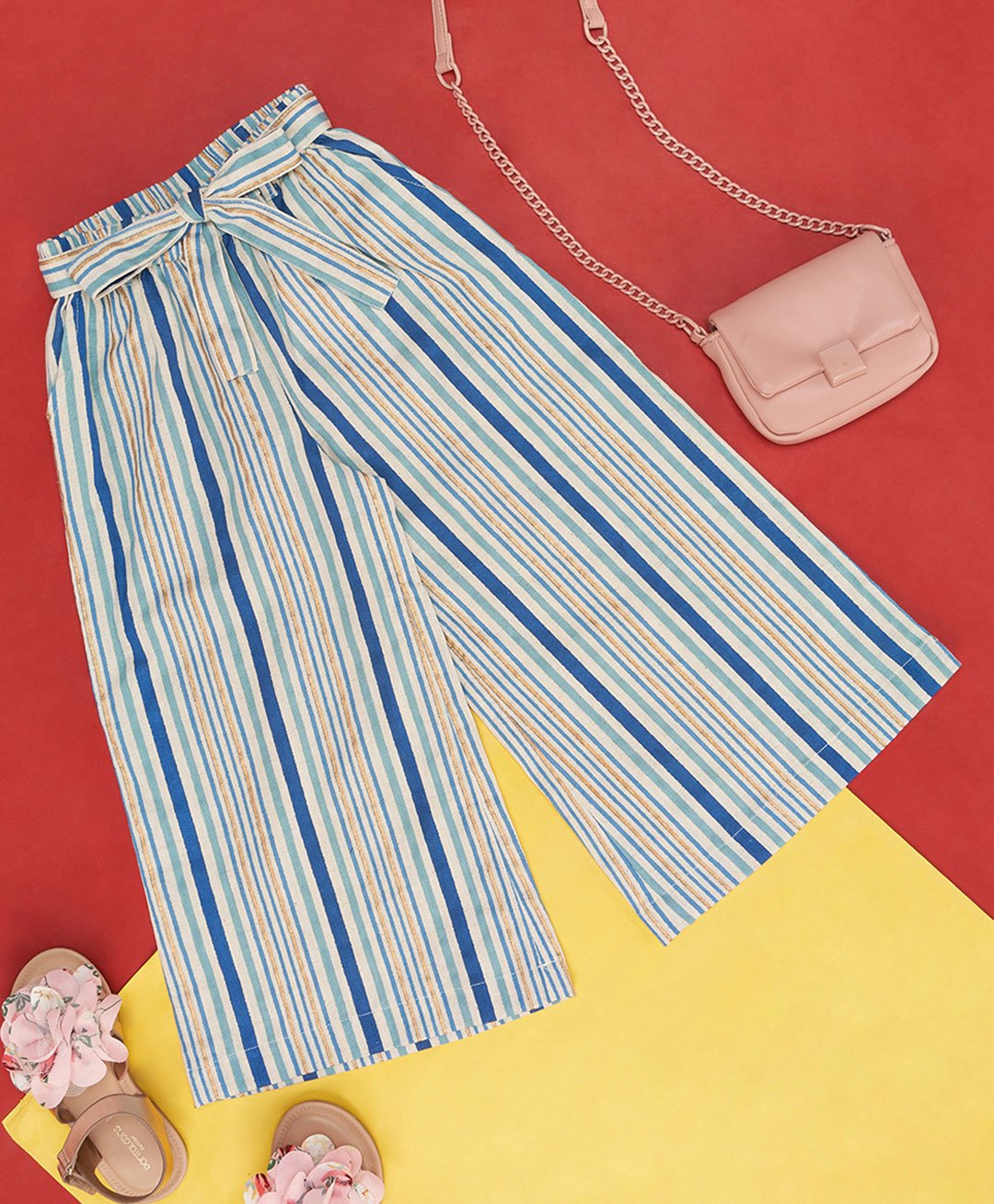 Akkriti by Pantaloons Striped Designed  Palazzo -Blue-picture-13