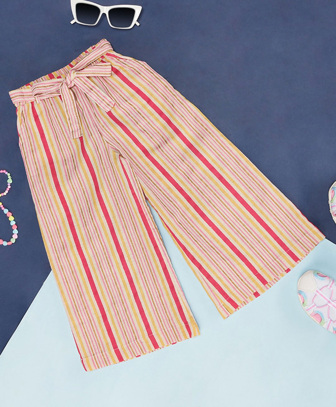 Akkriti by Pantaloons Striped Designed  Palazzo - Mustard Yellow-picture-13