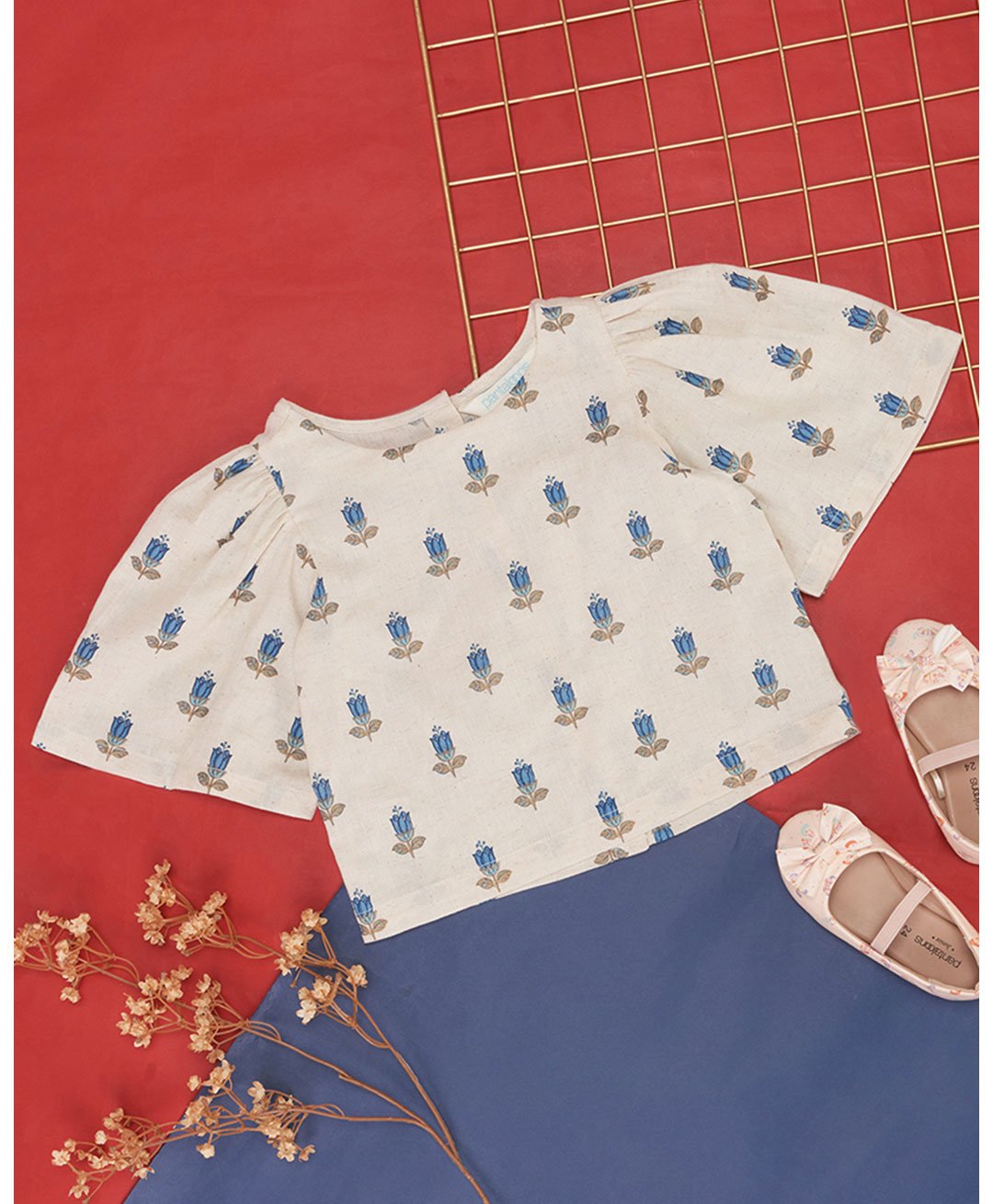 Akkriti by Pantaloons Half Sleeves Floral Motif Printed Top - Off White-picture-12